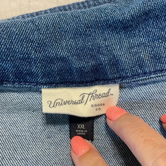 Universal Thread Utility Style Button Up Denim Jacket Size XXL - Picture 5 of 9